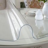 VC桌布防水防油桌垫茶几垫圆桌垫台布透明水晶板一次性桌布 塑料
