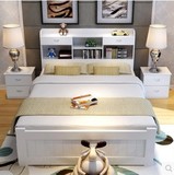 米1.5米单人床储物床实木儿童床创意公主床男孩女孩彩漆床1米1.2