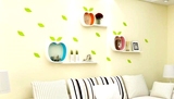 除木质墙贴装饰客厅电视背景树叶立体墙贴花朵3D可移