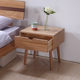 实木床头柜纯白橡木餐边柜北欧小户型卧室家具床边抽屉储物柜日式