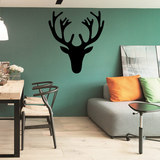 3022一代精雕鹿角 小鹿创意家居贴纸北欧风格 小清新客厅卧室墙贴