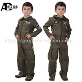 制服主题角色扮演男童空军服饰 飞行员 帅气战斗机飞行员服装