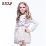 童装2016新款女童衬衫长袖韩版儿童衬衣春装中大童娃娃领上衣开衫