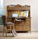 美式乡村实木复古书桌书柜欧式法式实木餐边柜梳妆台展示柜