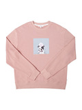 韩国正品代购 WHITE BLANK 卡通狗狗印花宽松长袖卫衣 粉色
