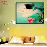 恒芳世界 手绘油画现代人物装饰画 客厅卧室床头欧式人物餐厅壁画