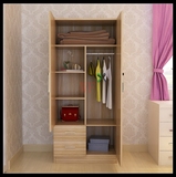 特价两门衣柜实木单人收纳成人木质简易衣橱简约现代小型儿童衣柜