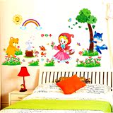 头宝宝婴儿房间墙壁贴画墙画可移除床卡通可爱儿童墙贴纸女孩卧室
