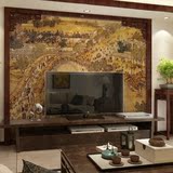 纸壁纸大型壁画清明上河图墙画中式客厅沙电视背景影视墙