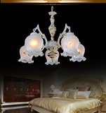 美式客厅铁艺5头扫金吊灯欧式法式餐厅酒店装饰LED照明灯 卧室灯