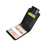 injoylife创意超薄钱夹金属钞票夹可拆装 男士个性钱包驾驶证卡位