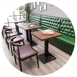 北欧甜品店桌椅组合奶茶店饮品椅复古咖啡厅洽谈餐椅牛角椅子铁艺