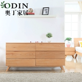 实木斗柜简约现代宜家日式北欧风格卧室家具橡木收纳柜六 五斗柜