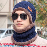 帽子男士冬天韩版潮毛线帽冬季针织帽套头帽护耳包头青年韩国脖套