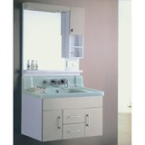 新款玉晶石面盆PVC浴室柜 卫浴柜 洗手盆浴柜组合绿色面盆7193