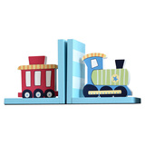 火车书靠儿童汽车书挡房间装饰摆件创意木书立欧美式大号个性装饰