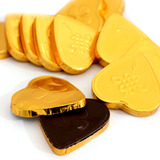 徐福记小金心牛奶巧克力 心形金币巧克力代可可脂喜糖年货零食2斤