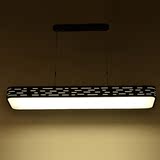 LED节能办公室吧台长方形吊灯简约铝材餐厅吊灯创意客厅卧室灯具