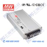 HEP-600-42 600W 42V14.3A无风扇全密封高效率明纬电源【正品价】