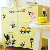 包邮卡通小黄人儿童房幼儿园客厅温馨卧室浪漫床头衣柜可移除墙贴