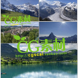 欧洲瑞士风情湖光山色高山羊群清新优雅自然风光高清实拍视频素材