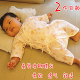 初生婴儿连体衣0-3-6个月新生儿衣服夏装纯棉纱布宝宝哈衣蝴蝶衣
