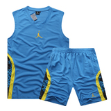 乔丹篮球服套装男新款夏季团购定制无袖运动比赛球衣队服男印字号