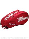 Wilson Tour Red 9 Pack Molded Bag威尔胜9支装网球背包