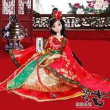 中国娇儿芭比洋娃娃套装古装神话衣服拖尾可爱女孩生日礼物玩具