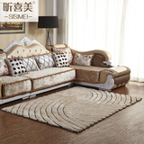 昕喜美 3D立体弹力纱加300D亮丝地毯客厅地毯 沙发地毯茶几地毯