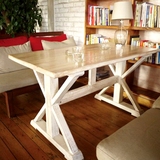 实木餐桌书桌电脑桌办公桌漫咖啡桌子长条桌茶餐厅桌子长形会议桌