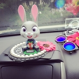 疯狂动物城乌托邦警察兔子摇头朱迪车饰汽车摆件时尚车载摇头兔子