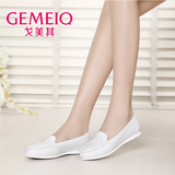GEMEIQ/戈美其新款单鞋休闲圆头套脚青年鞋透气镂空平底浅口女鞋