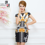 唐朝中年女装2016夏季新款经典时尚中国风连衣裙女短裙TXF50833