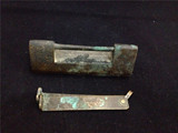 明清苏工白铜锁一套 大开门全手工老物件 品相好铜器收藏正品