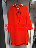 顺丰Lily2016夏女装修身透视时尚复古纯色连衣裙116230C7525-599