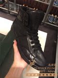 正品代购 Prada/普拉达2015冬季新款男鞋 保暖系带黑色高帮运动鞋