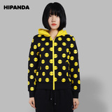 HIPANDA 你好熊猫 设计潮牌 女小黄脸鲨鱼衫 连帽外套 卫衣 女装