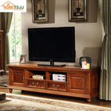 全实木金丝胡桃木1.8 2米美式客厅大小户型电视柜家具组合
