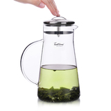 teatime耐冷热大茶壶 可明火加热玻璃水壶 不锈钢过滤盖水具水升