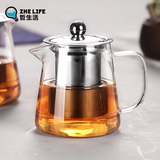 功夫茶具玻璃茶壶加厚耐热透明泡茶壶不锈钢过滤内胆可加热冲茶器