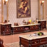 欧式大理石电视柜全实木雕花组合柜美式烤漆仿古色客厅地柜视听柜
