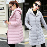 2015冬季新品羽绒棉衣女中长款修身加厚大码显瘦优雅韩版学生外套
