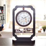 中式客厅实木创意钟复古欧式高档丽声石英钟家居座钟时钟特价包邮