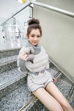 香港TI代购2015秋冬新款短款时尚保暖羽绒服女式休闲两件套装 女