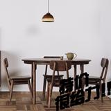 美式做旧餐桌法式黑胡桃餐桌椅北欧宜家实木餐桌简约欧式客厅餐桌