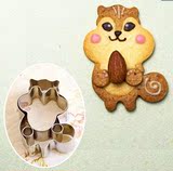 日本松鼠浣熊龙猫喜洋洋卡通森林动物不锈钢饼干模具 蔬菜切模