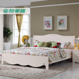 全友家居床韩式板式双人床现代全友家居家具白色卧室新品120611