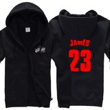春季新款詹姆斯卫衣骑士23号拉链开衫卫衣青少年学生篮球男外套