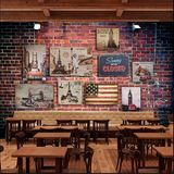 欧式复古怀旧大型壁画涂鸦壁纸酒吧ktv咖啡厅个性客厅面包店墙纸